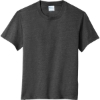 Custom Port & Co Youth Fan Favorite Blend Tee. Black Heather