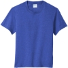 Custom Port & Co Youth Fan Favorite Blend Tee. True Royal Blue Heather