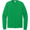 Custom Port & Co Long Sleeve Core Cotton Tee. Clover Green