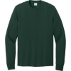 Custom Port & Co Long Sleeve Core Cotton Tee. Dark Green