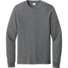Custom Port & Co Long Sleeve Core Cotton Tee. Graphite Heather Gray