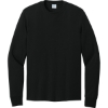Custom Port & Co Long Sleeve Core Cotton Tee. Jet Black