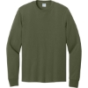 Custom Port & Co Long Sleeve Core Cotton Tee. Olive Drab Green
