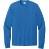 Custom Port & Co Long Sleeve Core Cotton Tee. Royal Blue