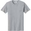 Custom Port & Co Core Cotton Pocket Tee. Athletic Heather Gray