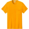 Custom Port & Co Core Cotton Pocket Tee. Gold