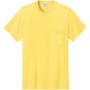 Custom Port & Co Core Cotton Pocket Tee. Yellow