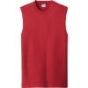 Custom Port & Co Core Cotton Sleeveless Tee. Red