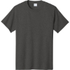 Custom Port & Co Tall Core Cotton Tee Dark Hthr Grey