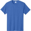Custom Port & Co Tall Core Cotton Tee Heather Royal Blue