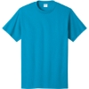 Custom Port & Co Tall Core Cotton Tee Neon Blue