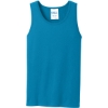 Custom Port & Co Core Cotton Tank Top. Neon Blue