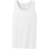Custom Port & Co Core Cotton Tank Top. White