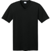 Custom Port & Co Core Cotton V-Neck Tee. Jet Black
