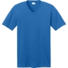 Custom Port & Co Core Cotton V-Neck Tee. Royal Blue