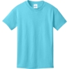 Custom Port & Co Youth Core Cotton Tee. Aquatic Blue
