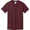 Custom Port & Co Youth Core Cotton Tee. Athletic Maroon Red