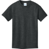 Custom Port & Co Youth Core Cotton Tee. Black Heather