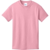 Custom Port & Co Youth Core Cotton Tee. Candy Pink