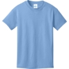 Custom Port & Co Youth Core Cotton Tee. Carolina Blue