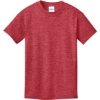 Custom Port & Co Youth Core Cotton Tee. Heather Red