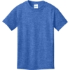 Custom Port & Co Youth Core Cotton Tee. Heather Royal Blue