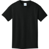 Custom Port & Co Youth Core Cotton Tee. Jet Black