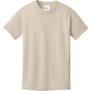 Custom Port & Co Youth Core Cotton Tee. Light Sand Tan