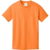 Custom Port & Co Youth Core Cotton Tee. Neon Orange