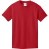 Custom Port & Co Youth Core Cotton Tee. Red