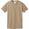 Custom Port & Co Youth Core Cotton Tee. Sand Beige