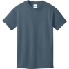Custom Port & Co Youth Core Cotton Tee. Steel Blue