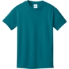 Custom Port & Co Youth Core Cotton Tee. Teal Blue
