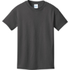 Custom Port & Co Youth Core Cotton DTG Tee Charcoal Gray