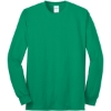Custom Port & Co Long Sleeve Core Blend Tee. Kelly Green