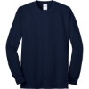 Custom Port & Co Long Sleeve Core Blend Tee. Navy Blue