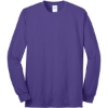 Custom Port & Co Long Sleeve Core Blend Tee. Purple