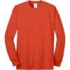 Custom Port & Co Tall Long Sleeve Core Blend Tee. Orange