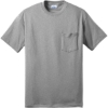 Custom Port & Co Core Blend Pocket Tee. Athletic Heather Gray