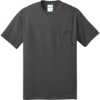 Custom Port & Co Core Blend Pocket Tee. Charcoal Gray