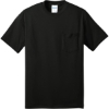 Custom Port & Co Core Blend Pocket Tee. Jet Black