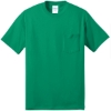 Custom Port & Co Core Blend Pocket Tee. Kelly Green
