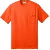 Custom Port & Co Core Blend Pocket Tee. Safety Orange