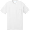 Custom Port & Co Core Blend Pocket Tee. White