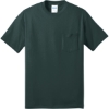 Custom Port & Co Tall Core Blend Pocket Tee. Dark Green