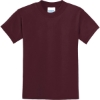Custom Port & Co Youth Core Blend Tee. Athletic Maroon Red
