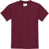Custom Port & Co Youth Core Blend Tee. Cardinal