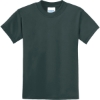 Custom Port & Co Youth Core Blend Tee. Dark Green