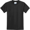 Custom Port & Co Youth Core Blend Tee. Jet Black