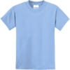 Custom Port & Co Youth Core Blend Tee. Light Blue